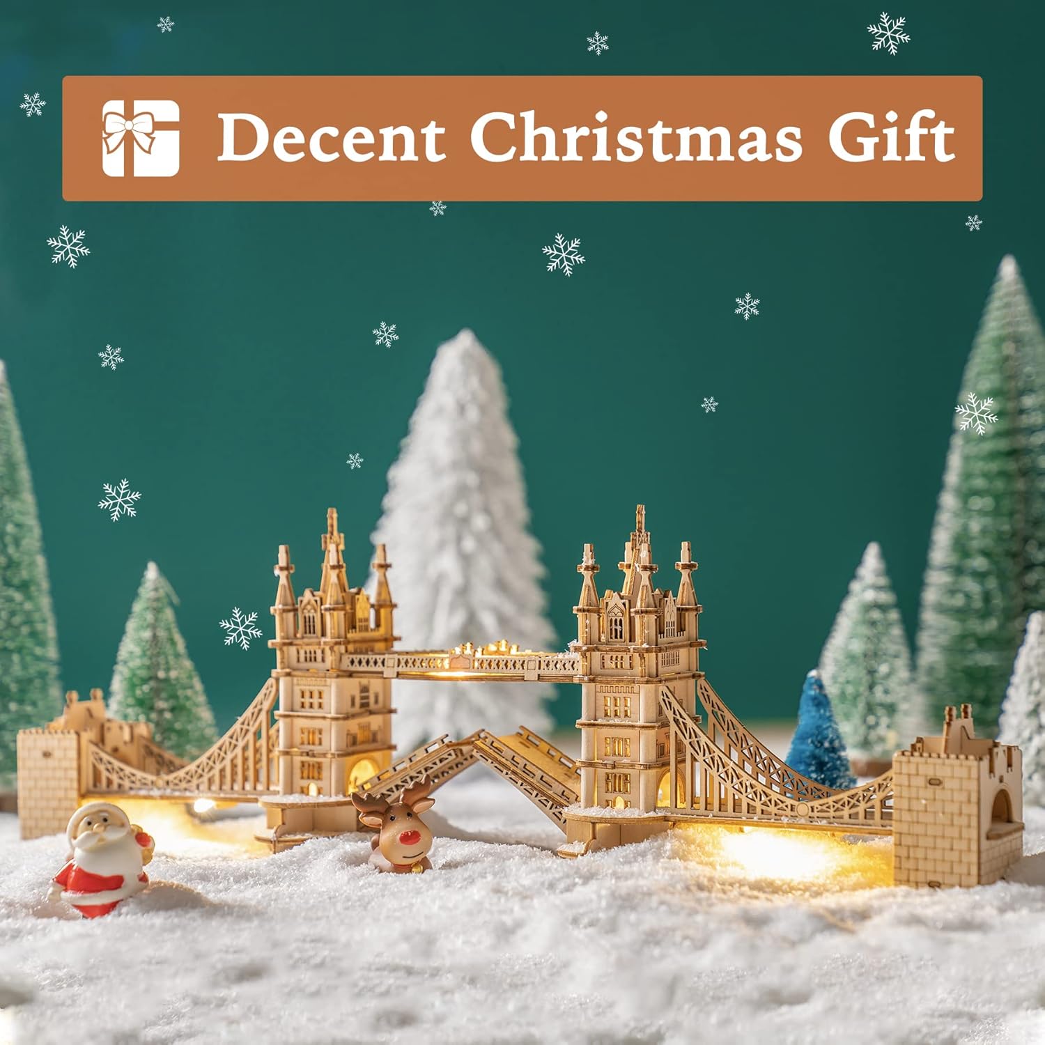 ROBOTIME 3D Wooden Puzzle London Tower Bridge Model Kit For Adults Xmas Gifts TG412